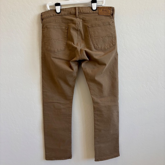 Polo Ralph Lauren The Varick Slim Straight jeans, men’s size 36/34 Khaki - Picture 5 of 7